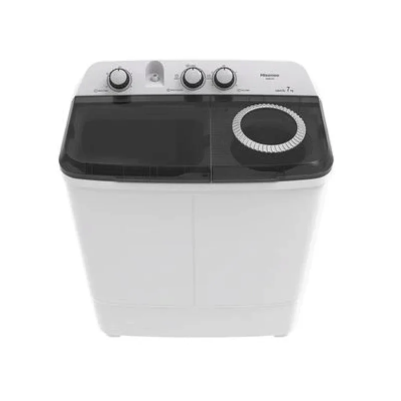 Hisense Washing Machine 8kg Manual, Twin Tub, Rust Proof, Plastic Body, Low Noise, White WSXL801