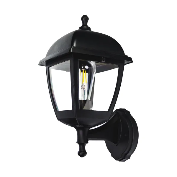 Tronic Classic Lantern Outdoor Wall Light - E27 IP44 Black