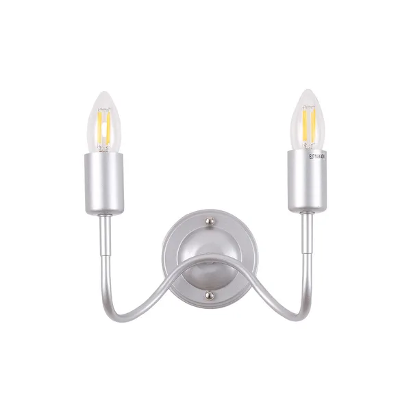 Tronic Iron Wall Lamp Silver 2XE27 SI