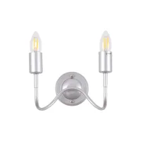 Tronic Iron Wall Lamp Silver 2XE27 SI