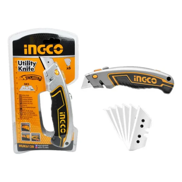 Ingco Professional Utility Cutter Knife HUK6128