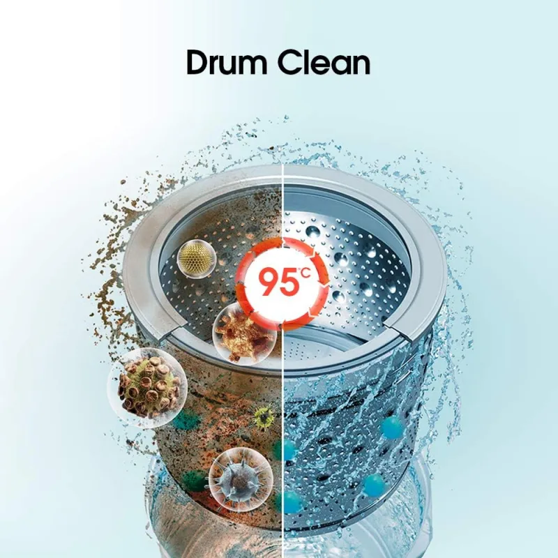 Hisense Washing Machine 8kg Front Load, Steam Care, Durable Inverter, Pure jet wash, Delay End, White WFQP8012VMS