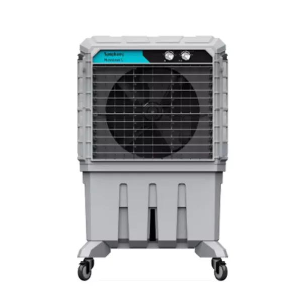 Symphony Commercial Air Cooler 125L with 3 Side Honeycomb Pads, Lockable Wheels MOVICOOL L125