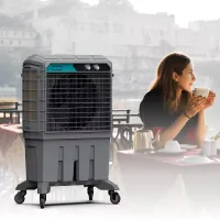 Symphony Commercial Air Cooler 125L with 3 Side Honeycomb Pads, Lockable Wheels MOVICOOL L125