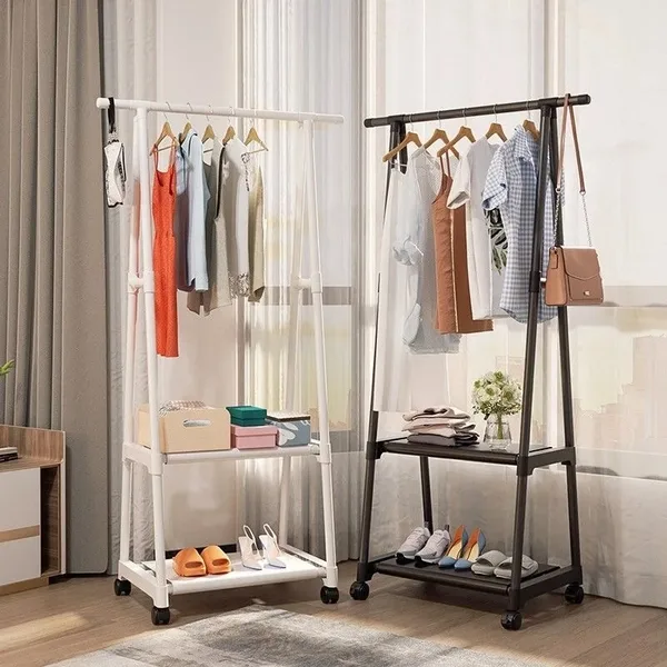 Moveable Standing Cloth Rack Telescopic Design With Wheels - JHC2330L