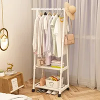 Moveable Standing Cloth Rack Telescopic Design With Wheels - JHC2330L
