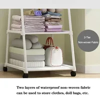 Moveable Standing Cloth Rack Telescopic Design With Wheels - JHC2330L