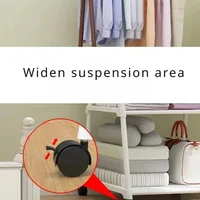 Moveable Standing Cloth Rack Telescopic Design With Wheels - JHC2330L