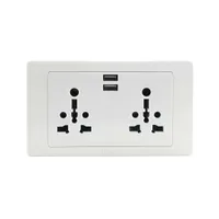Tronic Twin Universal Socket with 2 USB