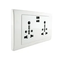 Tronic Twin Universal Socket with 2 USB