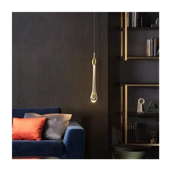Tronic Elegant LED Pendant Light Contemporary Gold Drop Design