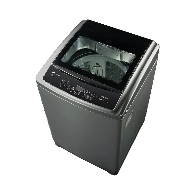 Hisense Washing Machine 8kg Top Load, Automatic with Wash & Rinse, Titanium Silver WT1D8021UT