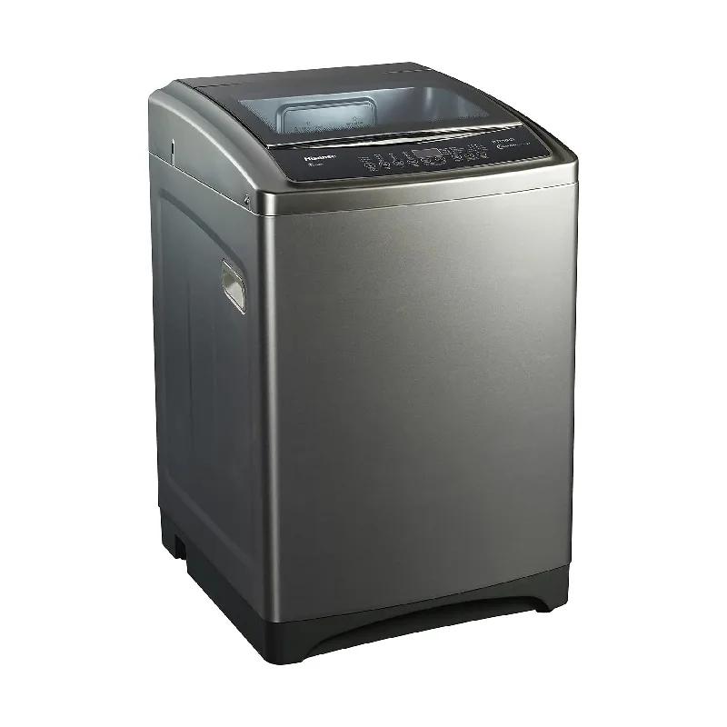 Hisense Washing Machine 8kg Top Load, Automatic with Wash & Rinse, Titanium Silver WT1D8021UT