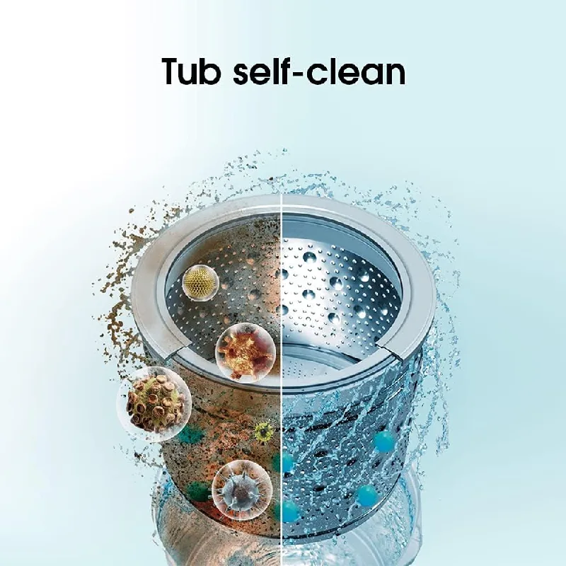 Hisense Washing Machine 8kg Top Load, Automatic with Wash & Rinse, Titanium Silver WT1D8021UT