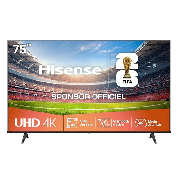 Hisense 75" 4K UHD Smart LED TV, Vidaa Smart OS, HDR, Wi-Fi & Bluetooth 75A6Q