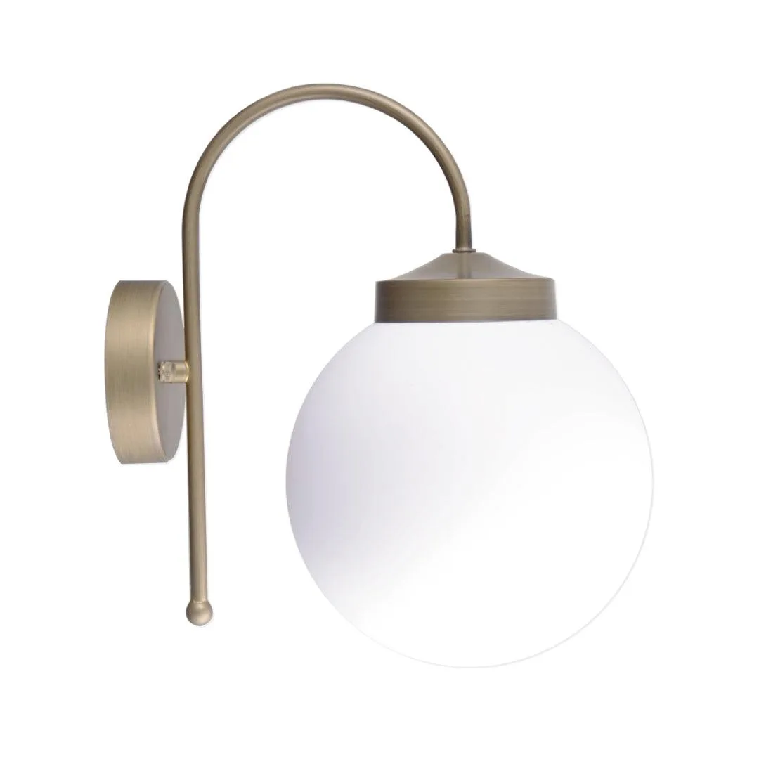 Tronic P Shape Gold Globe Wall Light