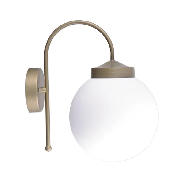 Tronic P Shape Gold Globe Wall Light