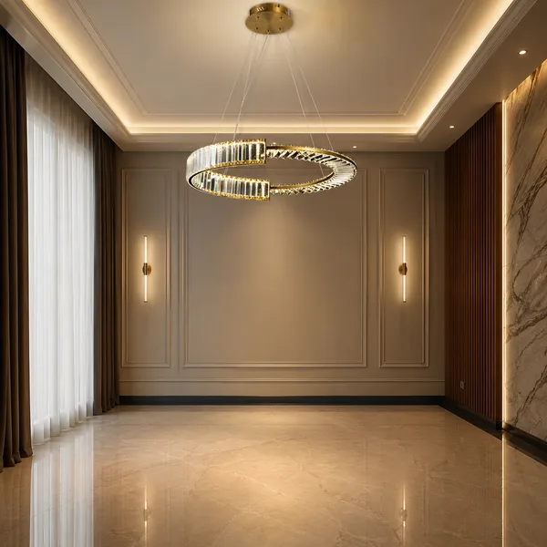 Tronic Modern Crystal Ring LED Pendant Light