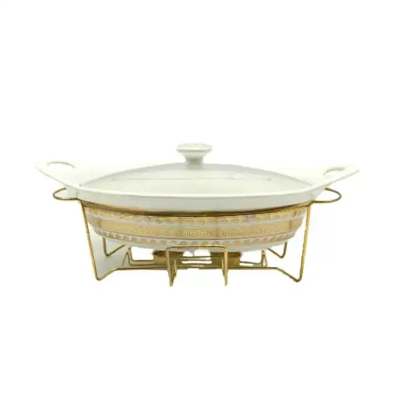 Nadstar Chafing Dish for Buffet Stoves Made of Ceramic Soup Pot Porcelain Food Serving 735-116