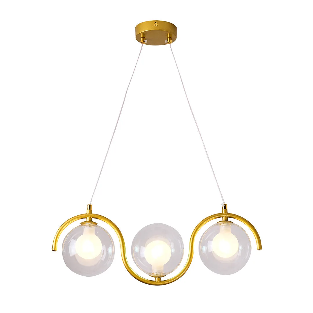 Tronic 3 Light Gold Pendant Lamp