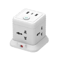 Kodtec Extension Socket 4-Way High-Power Power Strip with 3 USB Ports 2500W, Professional Universal Surge Protector with Independent Switches KT-1535UET