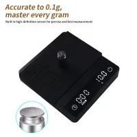 Commercial Smart Electronic Coffee Scale 2kg/0.1g, Precision Timer with Italian & Manual Modes MS-R80