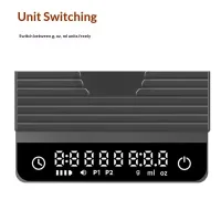 Commercial Smart Electronic Coffee Scale 2kg/0.1g, Precision Timer with Italian & Manual Modes MS-R80