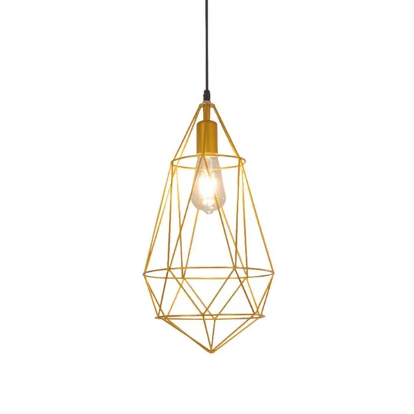 Tronic Diamond Gold Cage Pendant Lamp