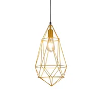 Tronic Diamond Gold Cage Pendant Lamp