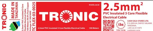 Tronic 2.5mm 3 Core Flexible Cable