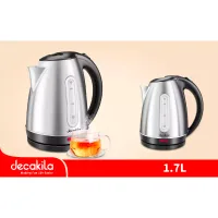 Decakila Jug Kettle 1.7l Steel with Water Guage 2200w Kekt004w boil dry protection with indicator light cord storage and anti slip feet design