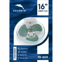 Dolphin Orbit Fan 16" 45W 3 Speeds Metal Blades FD-1601