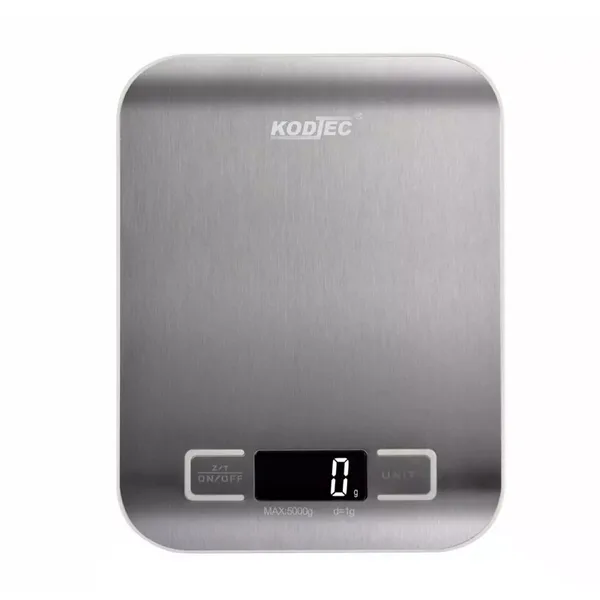 Kodtec Electronic Kitchen Scale High-Precision Digital Food Scale 5kg/11lb, Professional Stainless Steel & ABS Platform with Tare Function KT-4004KS