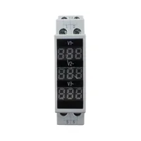 Tronic Three Phase Guide Rail Voltmeter 80-500V Ac