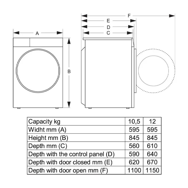 Hisense Front Load Automatic Washing Machine WF3S1042BB
