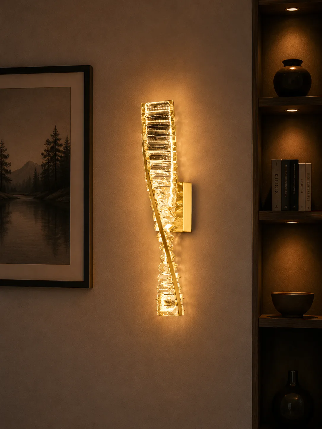 Tronic Twisted Crystal LED Wall Sconce