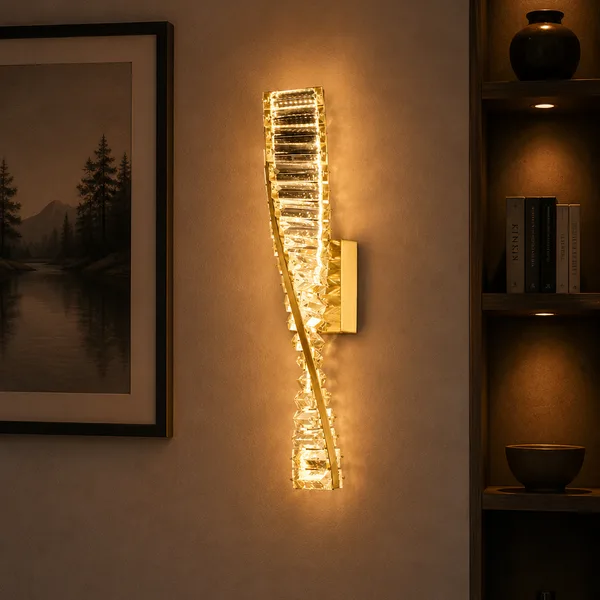 Tronic Twisted Crystal LED Wall Sconce