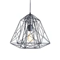 Tronic Vintage Industrial Caged Pendant Black