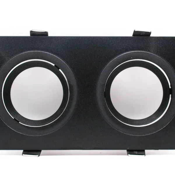 Tronic Twin Rectangular Black Recessed Holder