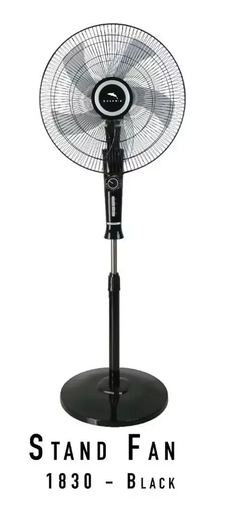 Dolphin Stand Fan w/Timer & Speed Plastic Blade 1830