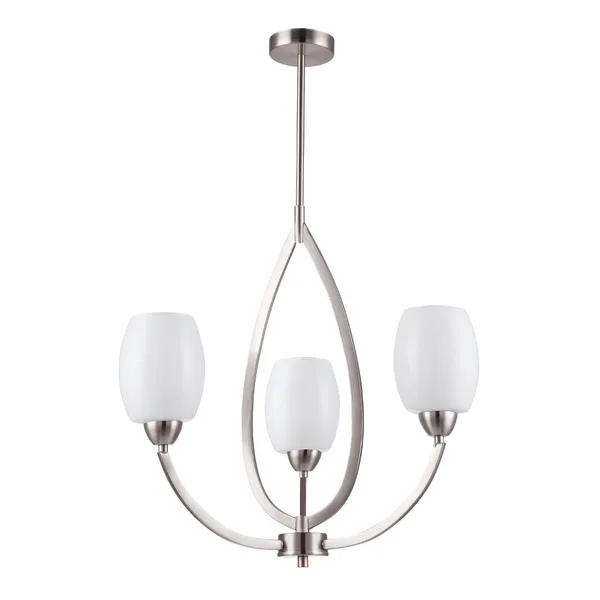 Tronic Elegant Silver 3-Light Frosted Glass Pendant