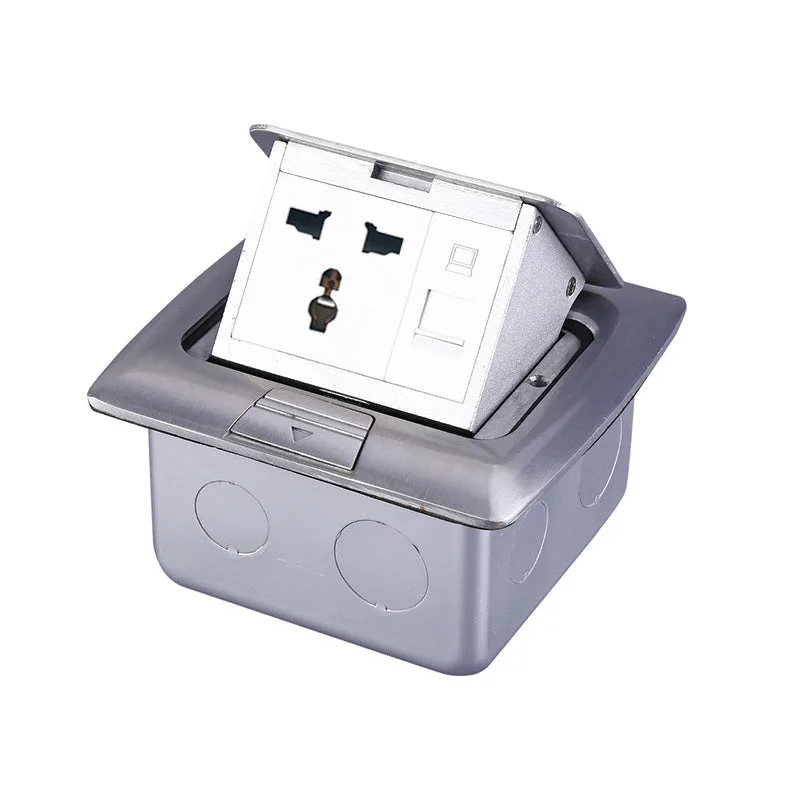 Tronic Single Floor Socket with 1 Data Port