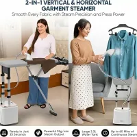 Nikai Garment Steamer 2.2L Tank Suit Hanger 1950W NGS292AB Water Filtration Function 3 Bar Pump Inside 79Cm Iron Board Length Automatic Power Off
