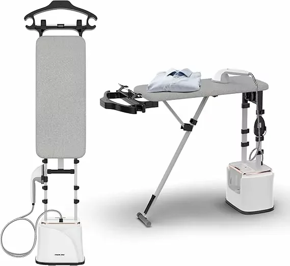Nikai Garment Steamer 2.2L Tank Suit Hanger 1950W NGS292AB Water Filtration Function 3 Bar Pump Inside 79Cm Iron Board Length Automatic Power Off