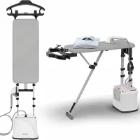 Nikai Garment Steamer 2.2L Tank Suit Hanger 1950W NGS292AB Water Filtration Function 3 Bar Pump Inside 79Cm Iron Board Length Automatic Power Off