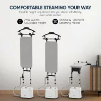 Nikai Garment Steamer 2.2L Tank Suit Hanger 1950W NGS292AB Water Filtration Function 3 Bar Pump Inside 79Cm Iron Board Length Automatic Power Off