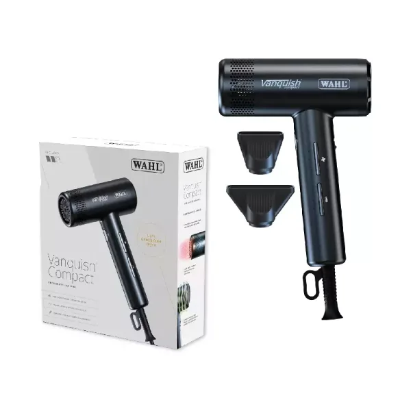 Wahl Corded Hair Dryer 1600W Vanquish Compact with Digital Motor & Ionic Technology, Magnetic Attachments 43220370