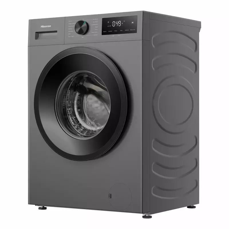Hisense Washing Machine Front Load 8kg Silver, Fully Automatic, Inverter Motor, LED Display, Multiple Wash Programs WF1I8022BT