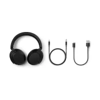 Philips Wireless OverEar Headphones, 70H Playtime, Noise Cancelling Pro, Natural Sound TAH8000BK/97