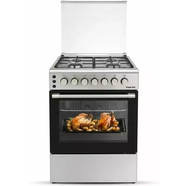 Nikai Oven Cooking Range 4 Burners. 50x50cm, Single Glass Oven Door, FFD Safety Grill Mode, Rapid Preheat U3110NBFS